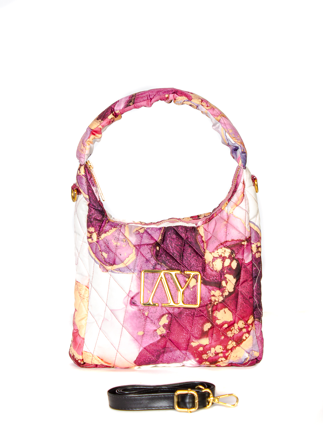 MINI BAG PIUMINO STAMPATO CON LOGO